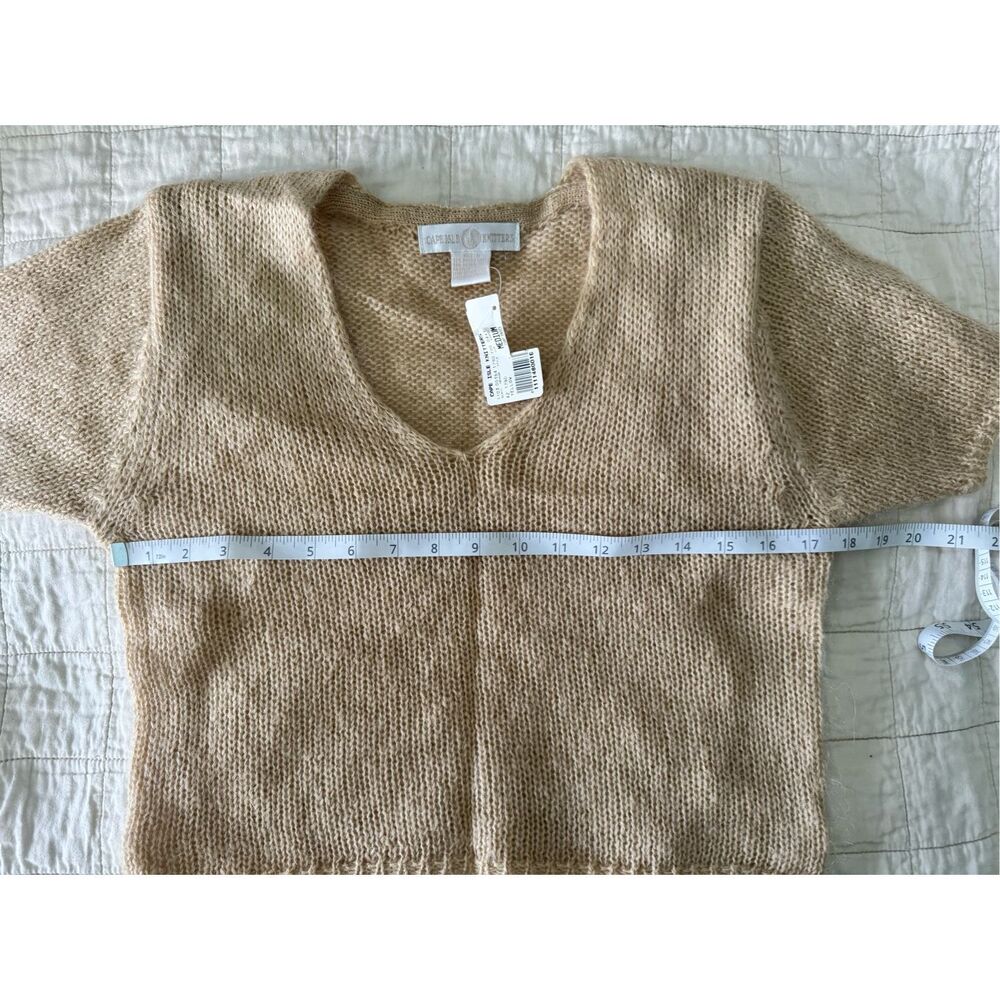 Vintage Cape Isle Knitters Mohair Wool Soft Knit Sweater Short Sleeve 90’s NWT - Picture 6 of 7